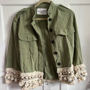 Green Zara Outerwear Jacket